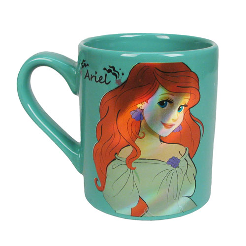 The Little Mermaid Ariel Green 14 oz. Ceramic Laser Print Mug